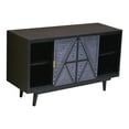 thumbnail image 3 of Furniture of America Kanan Art Deco Solid Wood Sliding Door Buffet in Black, 3 of 4