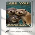 thumbnail image 4 of Are You Pooping Humorous Bathroom Tin Sign, Bathroom Restroom Wall Toilet Decor, Otters Lover Gift, Funny Otters Square Tin Sign for Garage Bathroom Coffee Bar Sign 12x12 Inches, 4 of 6