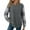 Dark Gray #027, variant on Long Sleeve Tops for Women Loose Fit Dressy Waffle Knit Shirts Trendy Fall Fashion Crewneck Curved Hem Sweaters Wine L