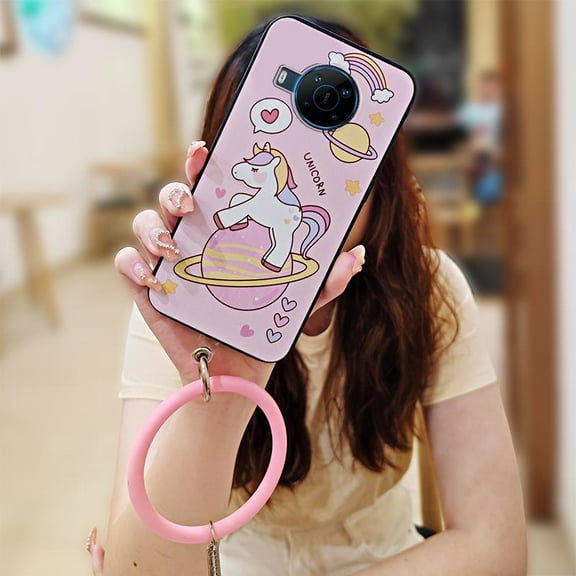 KDY-Phone Case For Nokia X100, Protective Funny Ring Cute heat dissipation Youth Soft Case Cartoon Waterproof Solid Color Personality Dirt-resistant Creative Anti-knock Bracelet