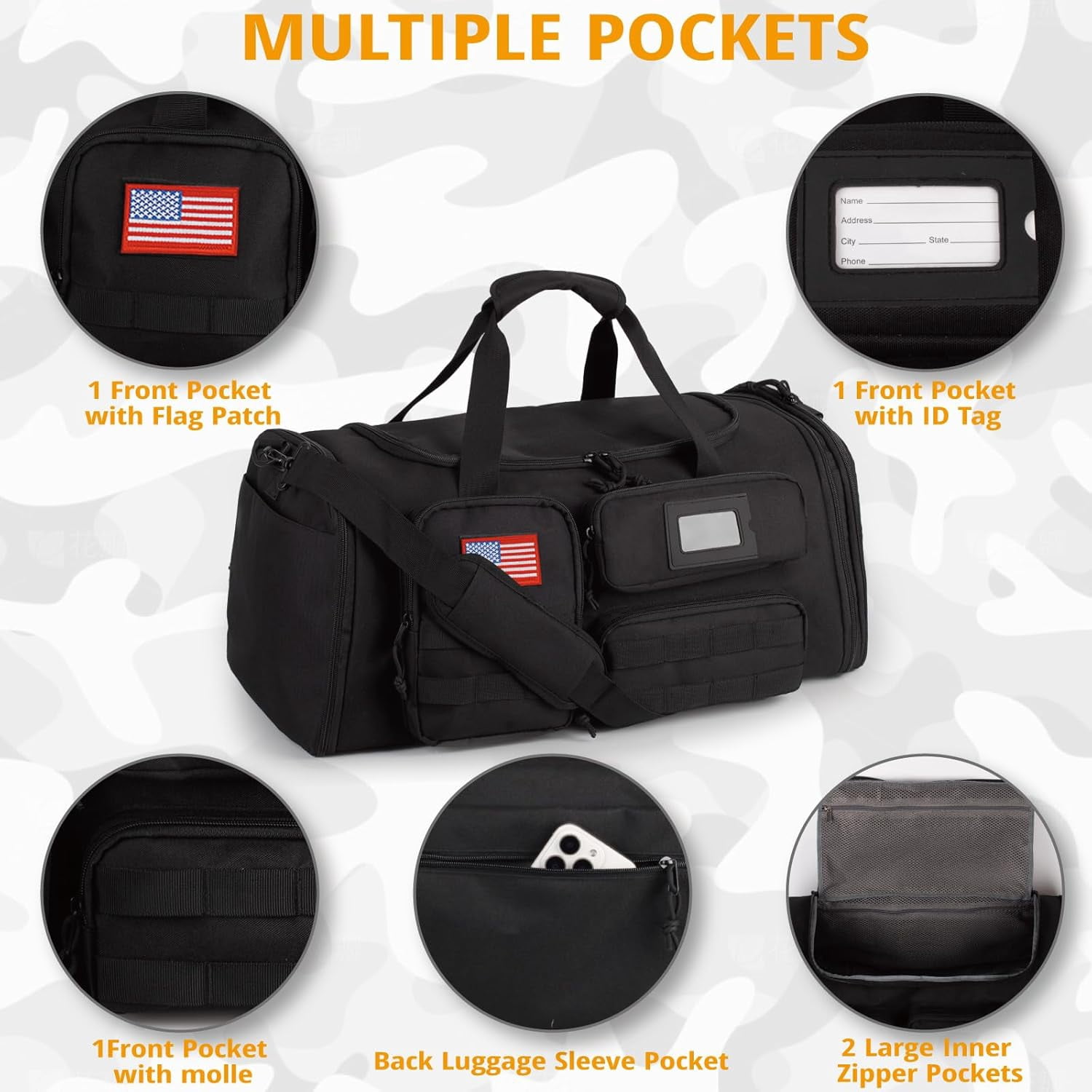 27.5In Expandable Gym Bag For Men,58L Large 3 in 1 Sports Travel Duffle Bag With Shoes Compartment,Water Resistant Sports Gym Tote Bags Multi-functional Travel Backpack Overnight Bag