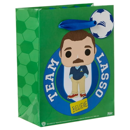 Funko Gift Bag, Christmas, Ted Lasso - Team Lasso, Soccer, Blue, Green, Paper, Satin Handles