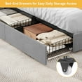 thumbnail image 3 of Dextrus Queen Size Platform Bed Frame with Hydraulic Lift Storage,No Box Spring Required,Gray, 3 of 5