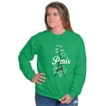 thumbnail image 3 of Paris Eiffel Tower French Parisian Women Crewneck Sweatshirt Brisco Brands X, 3 of 5