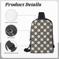 thumbnail image 6 of Rocae Daisy Plaid Black for Lightweight Chest Bag Dual Pocket, Waterproof Crossbody Sling Bag for Men and Women, 6 of 8