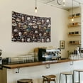 thumbnail image 4 of SEANATIVE Easy to Hang Tapestry for Bedroom Small Wall Hanging Tapestry Coffee Time Tapestry Wall Hanging Aesthetic Tapestry for Bedroom Decorative Wall Tapestry for Home Decor, 4 of 6