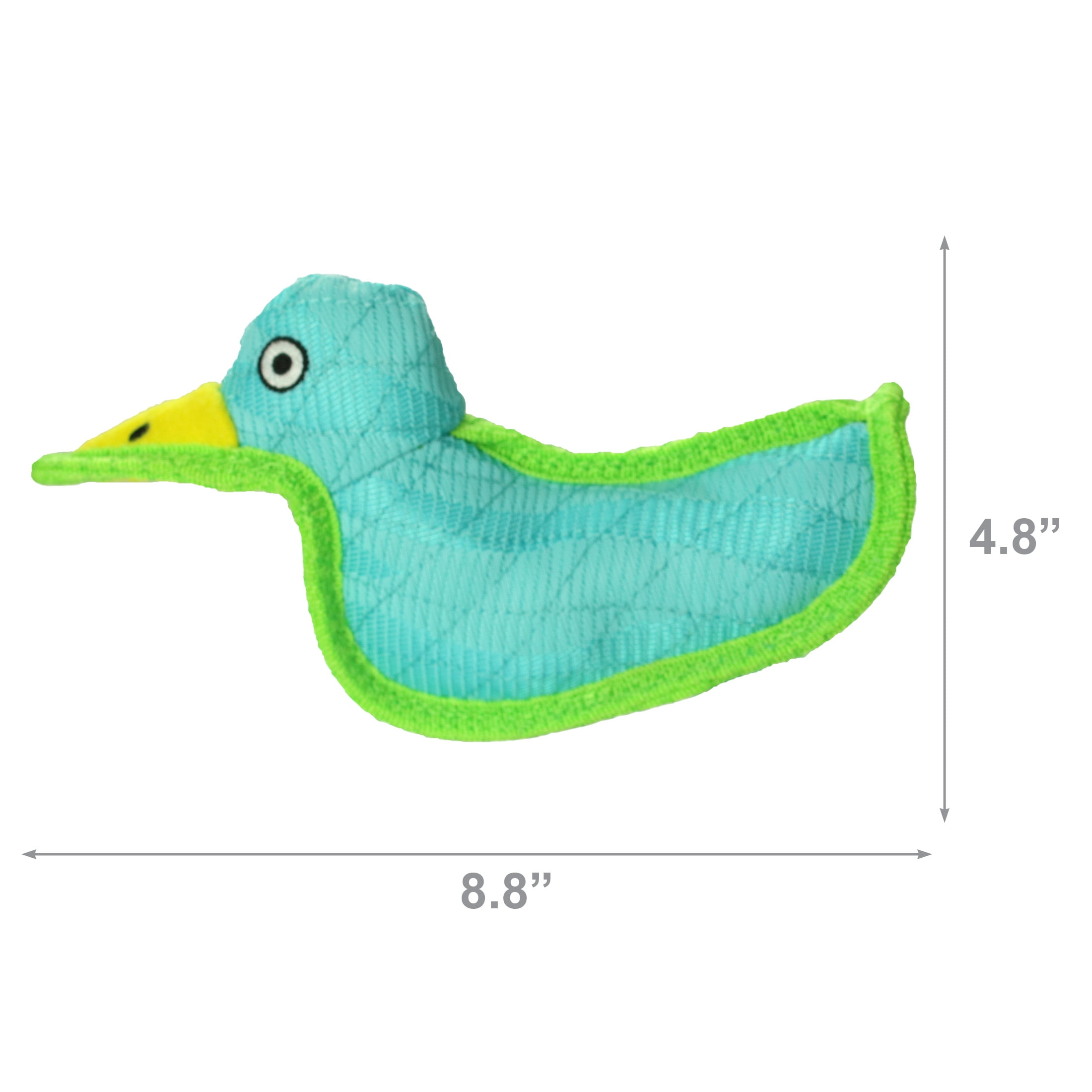 DuraForce Duck Tiger Blue-Green Durable Woven Fiber Dog Toy