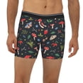 thumbnail image 2 of Picia Forest Flora and Insects Pattern Men's Athletic Long Leg Briefs , Performance Stretch Underwear，Moisture-Wicking, 2 of 7