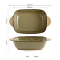 thumbnail image 2 of Double Ear Ceramic Rectangular Baking Dish Deepening Vintage Baking Bowl Home Microwave Oven Use Plate, 2 of 4