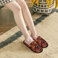 thumbnail image 5 of House Slippers for Women Men - halloween cat pumpkins Lightweight House Shoes Fuzzy Slippers, Soft Slip-On Cozy House Slippers for Woman Indoor Outdoor, 5 of 7