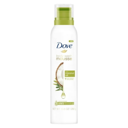 (2 pack) Dove Body Wash Mousse with Coconut Oil 10.3 (Best Coconut Body Wash)