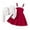 Red, variant on Odeerbi Girls Christmas Dress with Jacket Set Toddler Girls Clothes Velvet Dress Christmas Padded Warm Jacket + Velvet Camisole Dress Padded Winter Dress Red 4-5 Years