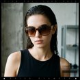 thumbnail image 6 of SA106 Womens Metal Heart Jewel Chain Hinge Classic Round Butterfly Plastic Sunglasses / Tortoise Frame - Brown Lens, 6 of 8