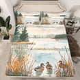 thumbnail image 2 of Feelyou Duck Animal Teen Twin Sheet Sets, Jungle Rustic Landscape Bedding, 3 Pieces, 2 of 7