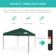 thumbnail image 6 of Best Choice Products 10x10ft Easy Setup Pop Up Canopy w/ 1-Button Setup, Wheeled Case, 4 Weight Bags - Dark Green, 6 of 10