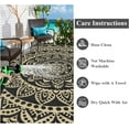 thumbnail image 4 of Yamaziot 8'x10' Outdoor Rugs Patio Rug Reversible Mats Waterproof RV Outdoor Rugs Camping Rugs Plastic Straw Rug Outdoor Area Rug for Patios, Porch, Balcony, Beach, Black Beige, 4 of 7