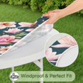 thumbnail image 5 of Round Fitted Tablecloth with Elastic Edges Fits 36"-44" Round Tables Pioneer Colorful Floral Waterproof Table Cover Washable Indoor and Outdoor for Party Kitchen Dinner Banquet Patio Picnic, 5 of 7