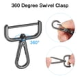 thumbnail image 4 of Uxcell 8Pcs Swivel Clasps, 1.5" Detachable Snap Hook with Screwdriver, Black, 4 of 7