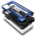 thumbnail image 3 of Nagebee Case for Samsung Galaxy S20 FE 5G with Tempered Glass Screen Protector (Full Coverage), Full-Body Armor Hybrid [Military Grade] Shockproof Built-in Kickstand Heavy Duty Durable Case (Blue), 3 of 6