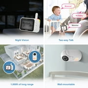 VTech 3.5 Digital Video Baby Monitor with Pan and Tilt and Night Light, VM4263 (White)