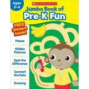 Pre-Owned Jumbo Book of Pre-K Fun Workbook (Paperback 9781338169430) by Scholastic Teaching Resources, Scholastic (Editor)