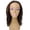 Brown with Caramel Color, variant on LUXLUXE Women Leal Curly Half Wig Layered Style Human Hair Blend 18.5" Natural Black