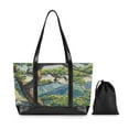 thumbnail image 7 of FORMRS Canvas Laptop Tote Bag for Women with 15.6" Computer Compartments Shoulder Handbag, Pine Tree, 7 of 7