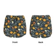 thumbnail image 3 of Pofeuu Pumpkin Print Women's Athletic Shorts Running Workout Shorts Tummy Control Quick Dry Gym Shorts with Pockets Double layer sports shorts-Medium, 3 of 7