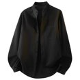 thumbnail image 2 of Ceisia Men's Oversize Gradient Stand-Collar Long-Sleeve Shirt Jacket for All-Season Casual Gift, 2 of 9