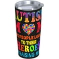 thumbnail image 2 of Funny Tumblers Autism Mom Autism Awareness Ribbon Stainless Steel Mug 304 Stainless Steel Car Water Cup With Straw 20 Oz 600ml Adult Youth Man Woman Drinking Glass, 2 of 6