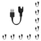 thumbnail image 2 of Sidaley Cable de carga USB portátil de viaje Cable de alimentación ABS Reemplazo de protección contra sobrecarga para Tipo 1 10piezas, 2 of 4