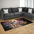 thumbnail image 3 of Spooky Halloween Night Witch Brussels Griffon Glowing Pumpkins Indoor Rug Griff Dog Lover Carpet Living Bed Room Sofa Home Decor - 12015, 3 of 5