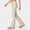 Beige, variant on 2026 New Womens Striped Fold Over Pants Low Rise Yoga Pants Lounge Bottoms Color Block Wide Leg Flare Leggings Sweatpants(Black,M)