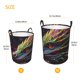 thumbnail image 3 of Balery Colorful Dragon Head Profile Cesta de ropa redonda con asas, impermeable, independiente, para ropa, juguetes, dormitorio y familia-Small, 3 of 6