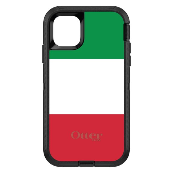 DistinctInk OtterBox Defender Custom Case for Apple iPhone 15 (6.1" Screen) - Show Your Love of Italy - Slim Profile Design