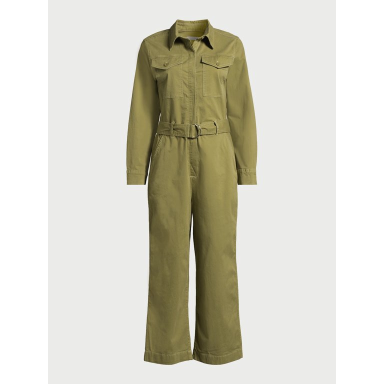 Assembly Utility Jumpsuit - Trendy Wide-Leg Style - Walmart.com