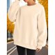 thumbnail image 5 of Sudadera con Capucha de Gran Tamaño para Mujer, Suéteres de Larga con Cuello Redondo de , Conjuntos Cómodos de Moda de Otoño. Caqui XL, 5 of 9