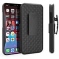 thumbnail image 2 of Compatible for Apple iPhone 13 Pro Max Case with Tempered Glass Screen Protector Belt Clip Holster Protection Phone Cover [Black], 2 of 6