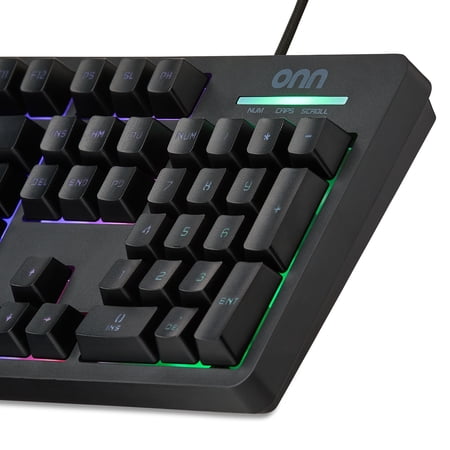 ONN WIRED LED GAMING KEYBOARD, BACKLIT, GRAY