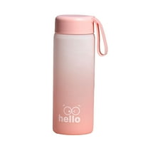 Qholemyo 500ml 16.9 Ounce Leak Proof Motivational BPA Free Sports Water Bottle Portable Women's Outdoor Gym Fitness Tumbler Easy To Clean