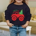thumbnail image 2 of Toddler Girls Sweatshirts Crew Neck Christmas Graphic Letter Print Children's Long Sleeved Top Sweatshirts Casual Fashion Clothes Size 2-3T, 2 of 4