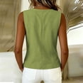 thumbnail image 5 of SwiftWear Women's Linen Blend Button Front Tank Top Vest V-Neck Sleeveless Overshirt with Pockets, Lightweight Summer Outerwear​, 5 of 7