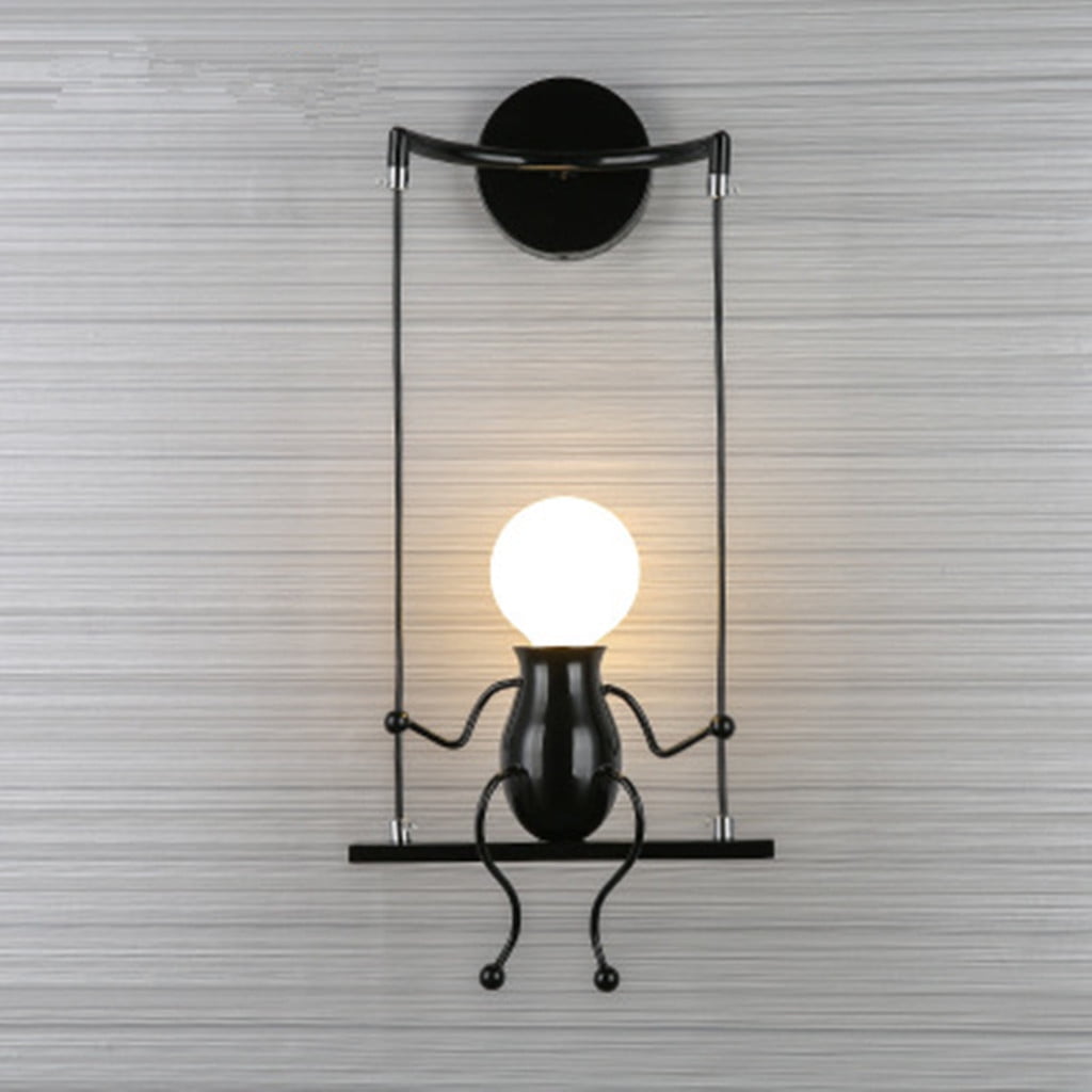 Bekendtgørelse fødsel Gå en tur Humanoid Creative Wall Light Modern Lamp Simple Sconce Art Decoration -  Walmart.com