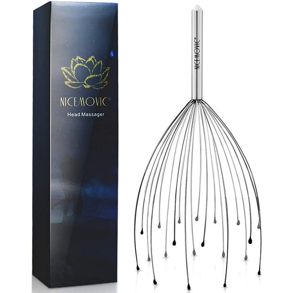 Head Massager, Head Crawler with 20 Fingers, Spider Head Massager for Relaxation, Relax Wellness Metal Head Massager Wand, Head Scratcher