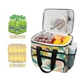 thumbnail image 2 of FORMRS Insulated Cooler Bag 24 Cans Capacity Soft Leakproof Lunch Box with Side Pockets, Floral Wave, 2 of 7