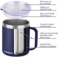 thumbnail image 2 of 14 oz Coffee Mug, Vacuum Insulated Camping Mug with Lid, Double Wall Stainless Steel Travel Tumbler Cup, Coffee Thermos Outdoor, dark blue, 2 of 5