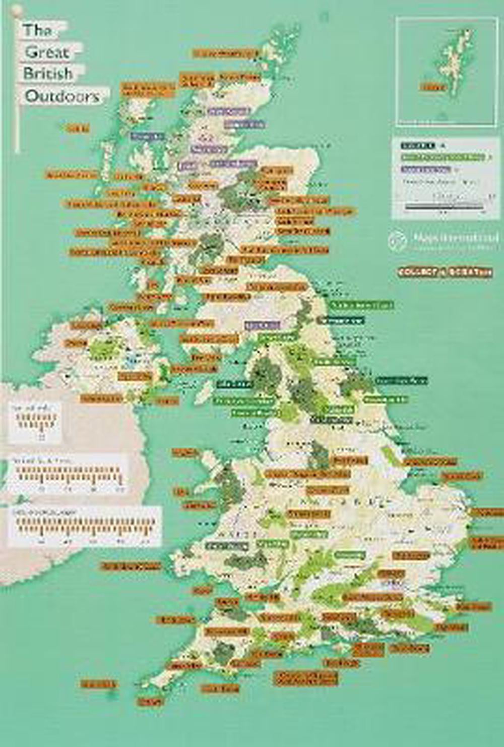 Great British Outdoors - Collect and Scratch Map - Walmart.com