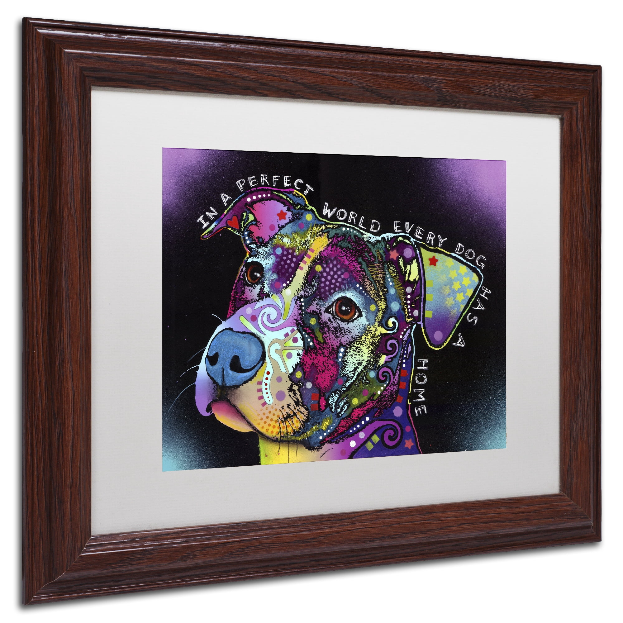 Trademark Fine Art "In a Perfect World" Canvas Art by Dean Russo, White Matte, Wood Frame