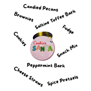 Christmas Round Printed Tin with Lid, 2-Pack