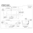 thumbnail image 5 of Kingston Brass VTDE713321 71" Acrylic Oval Double Ended Freestanding Tub with Drain, Glossy White, 5 of 10